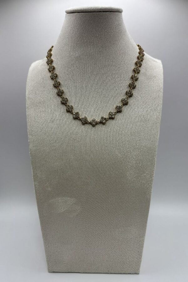 Collier Flora cristal face Collier Flora cristal face