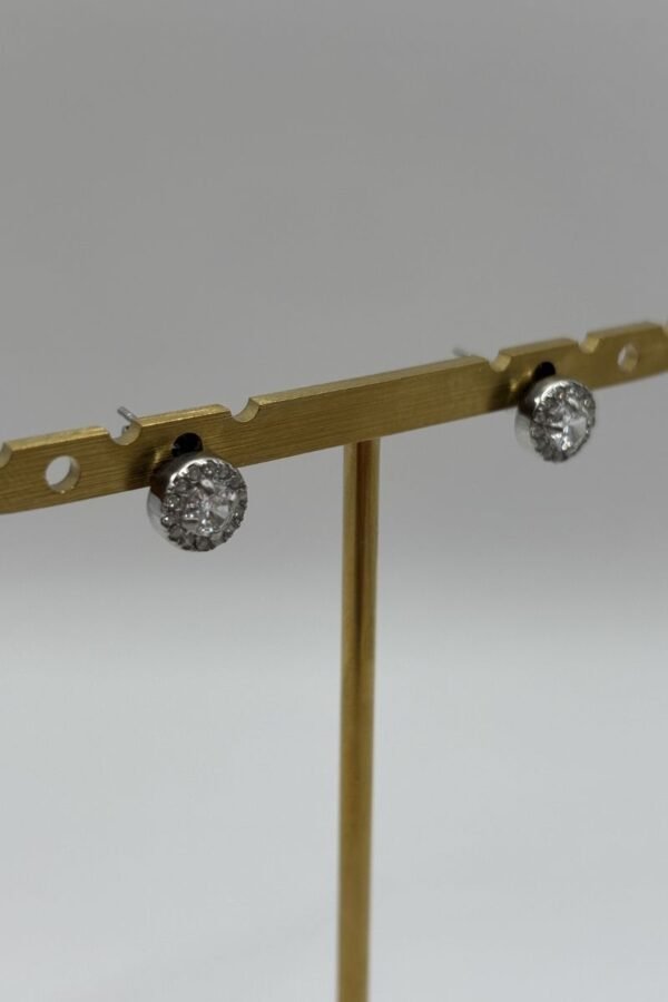 Boucles d'oreilles Livy argenté vue de côté