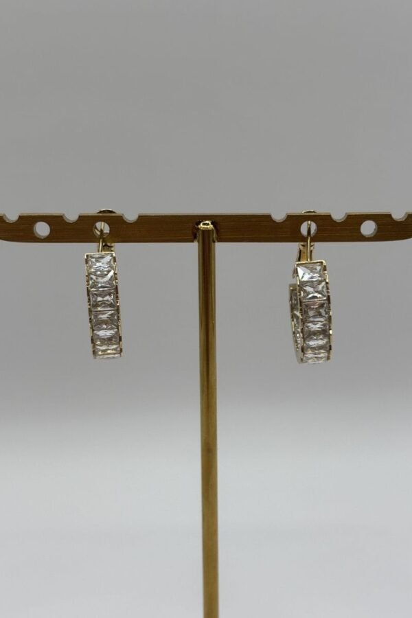 Boucles d'oreilles Lia doré vue de face