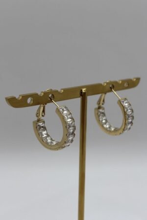 Boucles d'oreilles Lia doré vue de côté