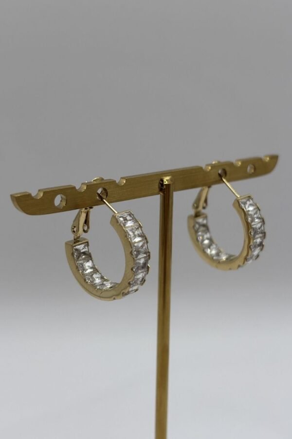 Boucles d'oreilles Lia doré vue de côté