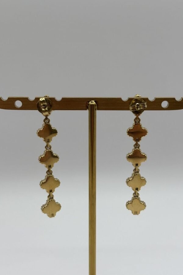 Boucles d'oreilles Flora cristal vue de dos Boucles d'oreilles Flora cristal vue de dos
