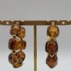 Boucles d'oreilles Nadia ambre vue de face Boucles d'oreilles Nadia ambre vue de face