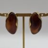 Boucles d'oreilles Maria ambre vue de face