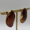 Boucles d'oreilles Maria ambre vue de côté