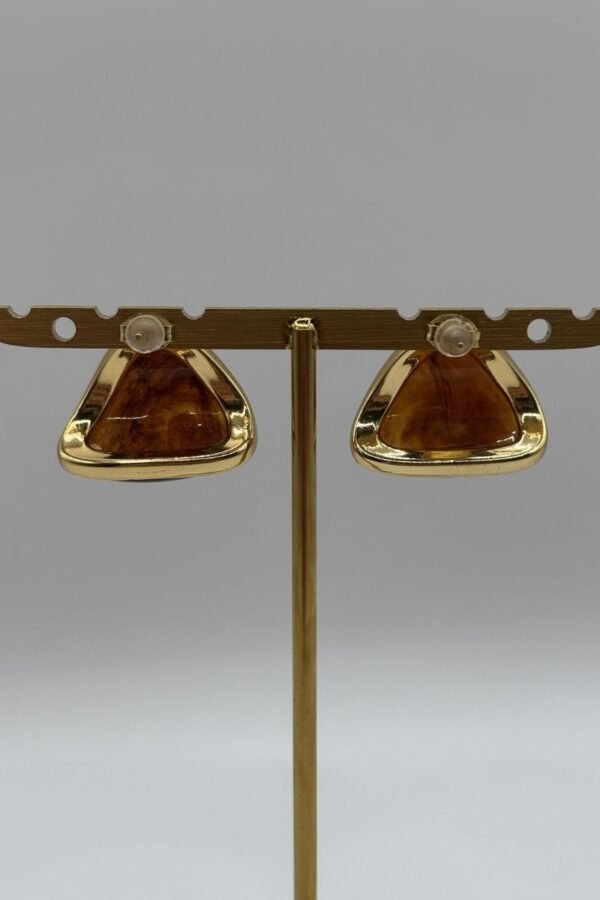 Boucles d'oreilles Noa ambre vue de dos Boucles d'oreilles Noa ambre vue de dos