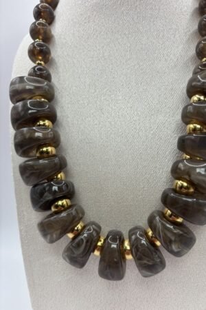 Collier Brigitte chocolat zoom Collier Brigitte chocolat zoom