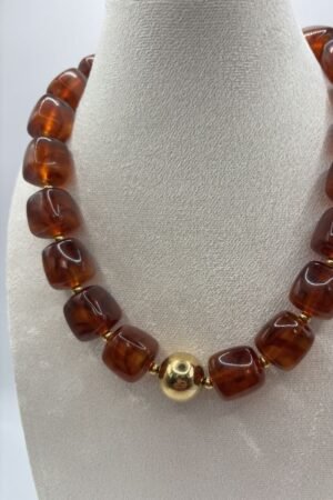Collier Nadia ambre zoom Collier Nadia ambre zoom