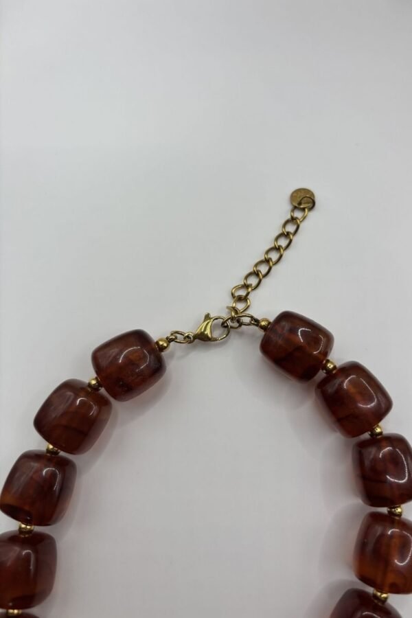 Collier Nadia ambre fermeture Collier Nadia ambre fermeture