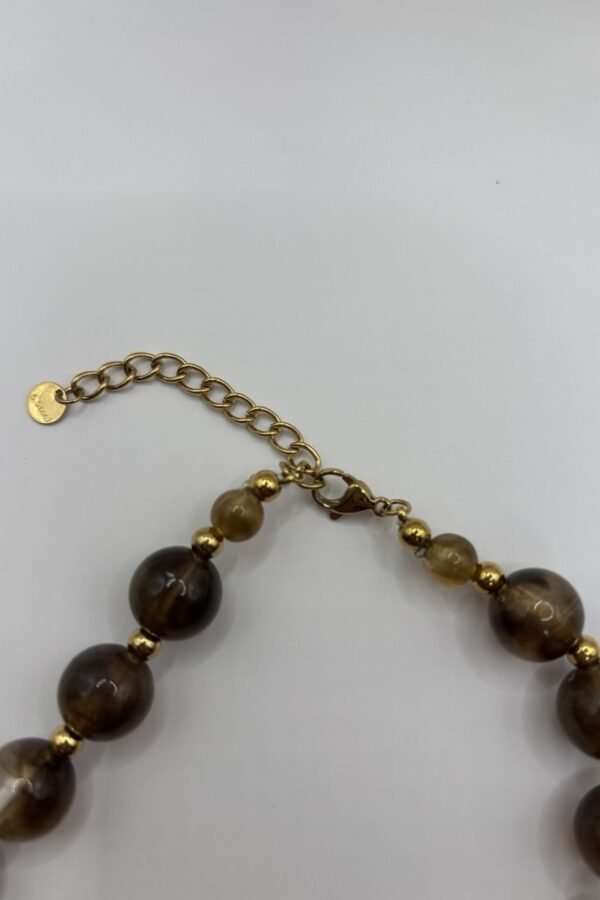 Collier Brigitte chocolat fermeture Collier Brigitte chocolat fermeture