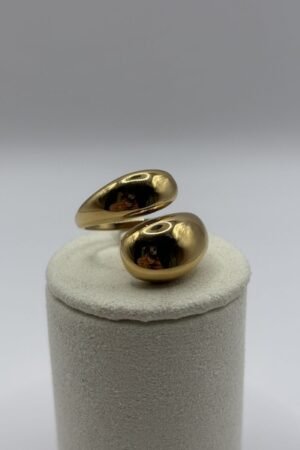 Bague Maëlle doré grand modèle vue de face Bague Maëlle doré grand modèle vue de face