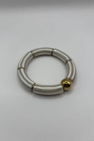 Bracelet Lisa gris vue de haut Bracelet Lisa gris vue de haut