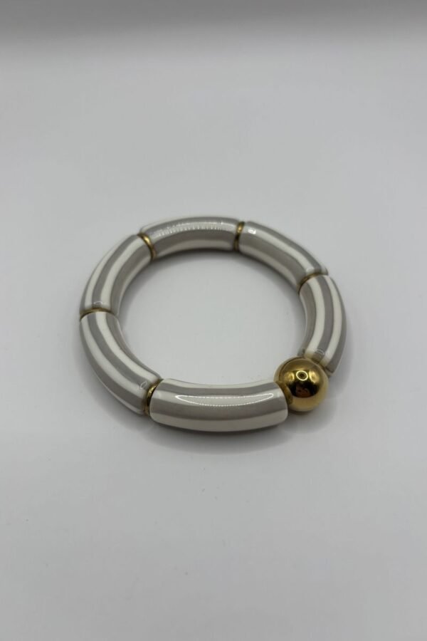 Bracelet Lisa gris vue de haut Bracelet Lisa gris vue de haut
