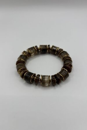 Bracelet Maëna chocolat vue de haut Bracelet Maëna chocolat vue de haut