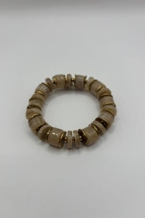 Bracelet Maëna beige vue de haut Bracelet Maëna beige vue de haut