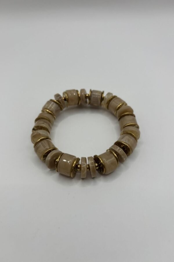 Bracelet Maëna beige vue de haut Bracelet Maëna beige vue de haut