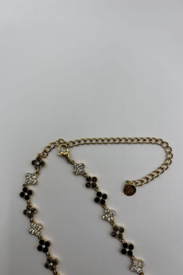 Collier Flora noir fermeture Collier Flora noir fermeture