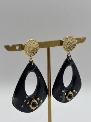 90 Boucles d'oreilles Gabrielle - Noir