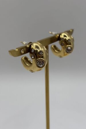 Boucles d'oreilles Anna cristal vue de côté