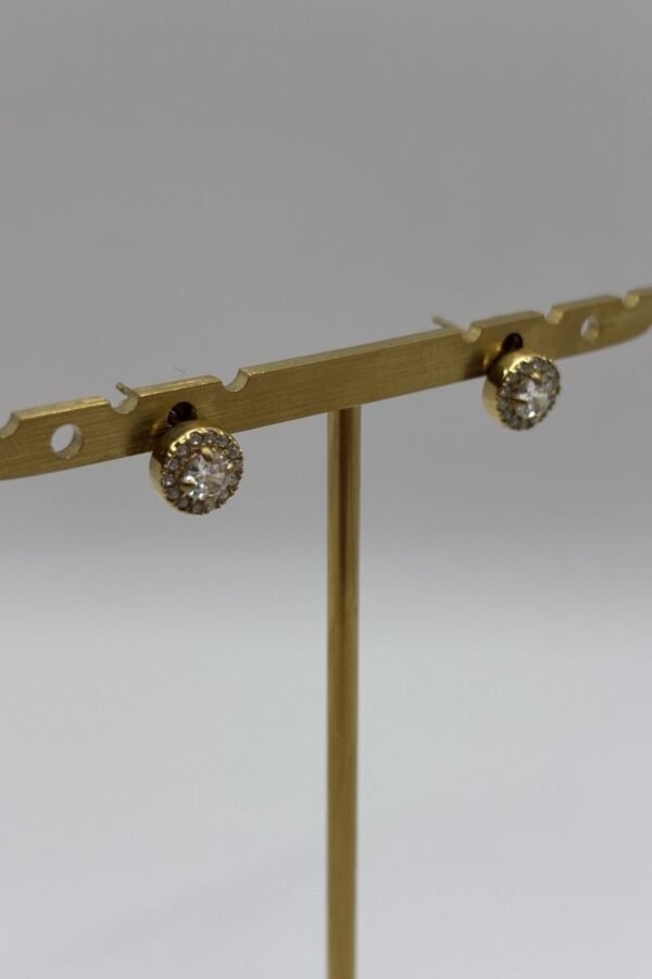 Boucles d'oreilles Livy doré vue de côté