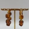 Boucles d'oreilles Nadia ambre vue de dos Boucles d'oreilles Nadia ambre vue de dos