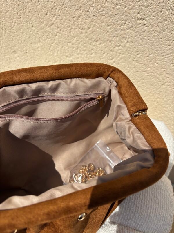 Intérieur pochette Isaline camel