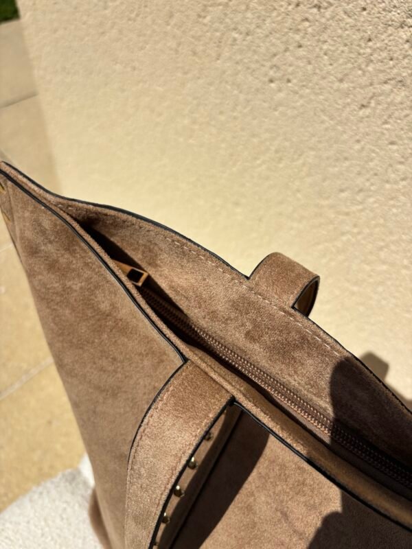 Détails fermeture sac Éli beige