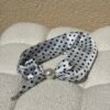Foulard bandana pois blanc
