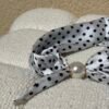 Foulard bandana pois blanc détails