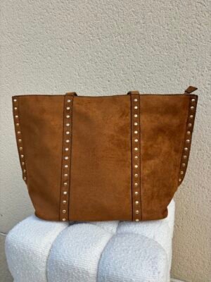 Sac Éli camel vue de face Sac Éli camel vue de face
